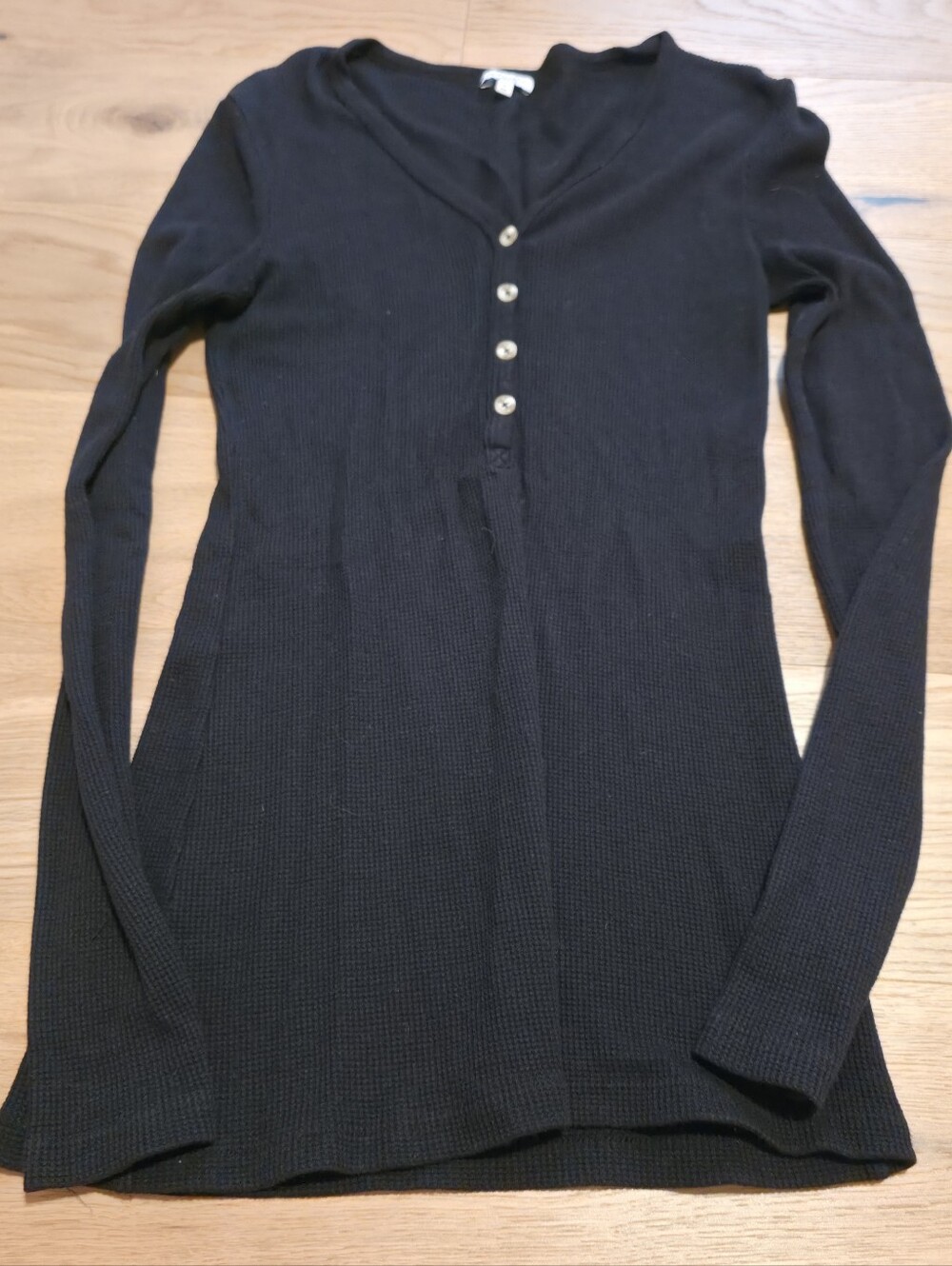 Splendid Black Thermal Henley